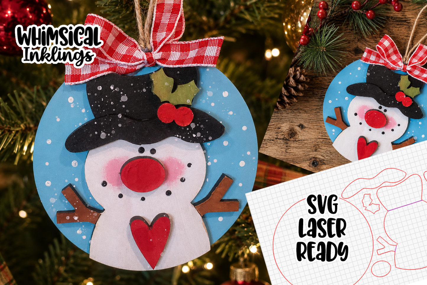 Frosty Fred Ornament Laser SVG