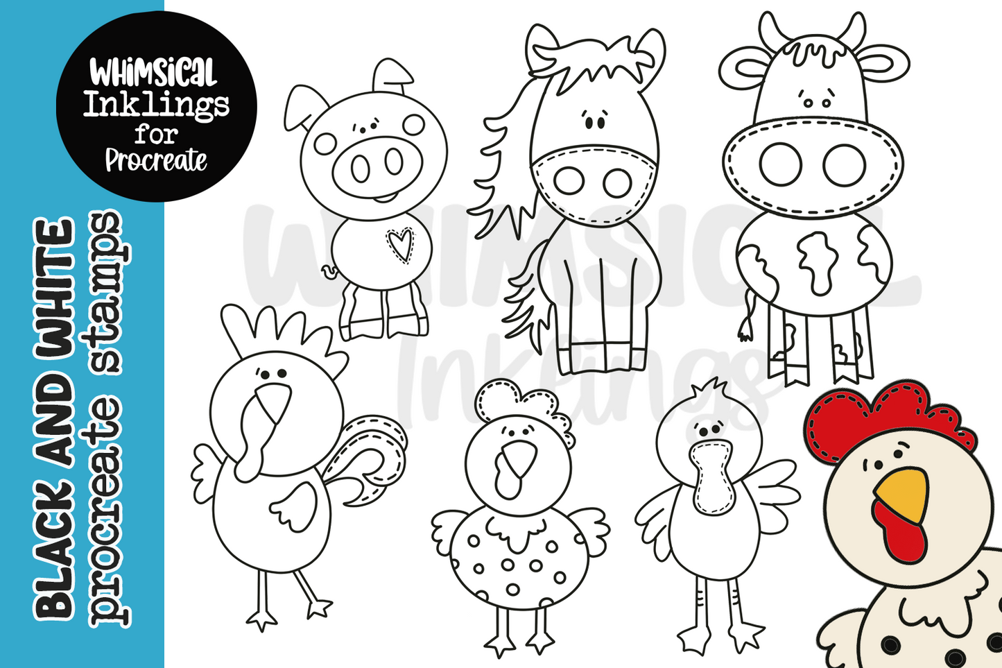 Funny Farm Procreate Stamps