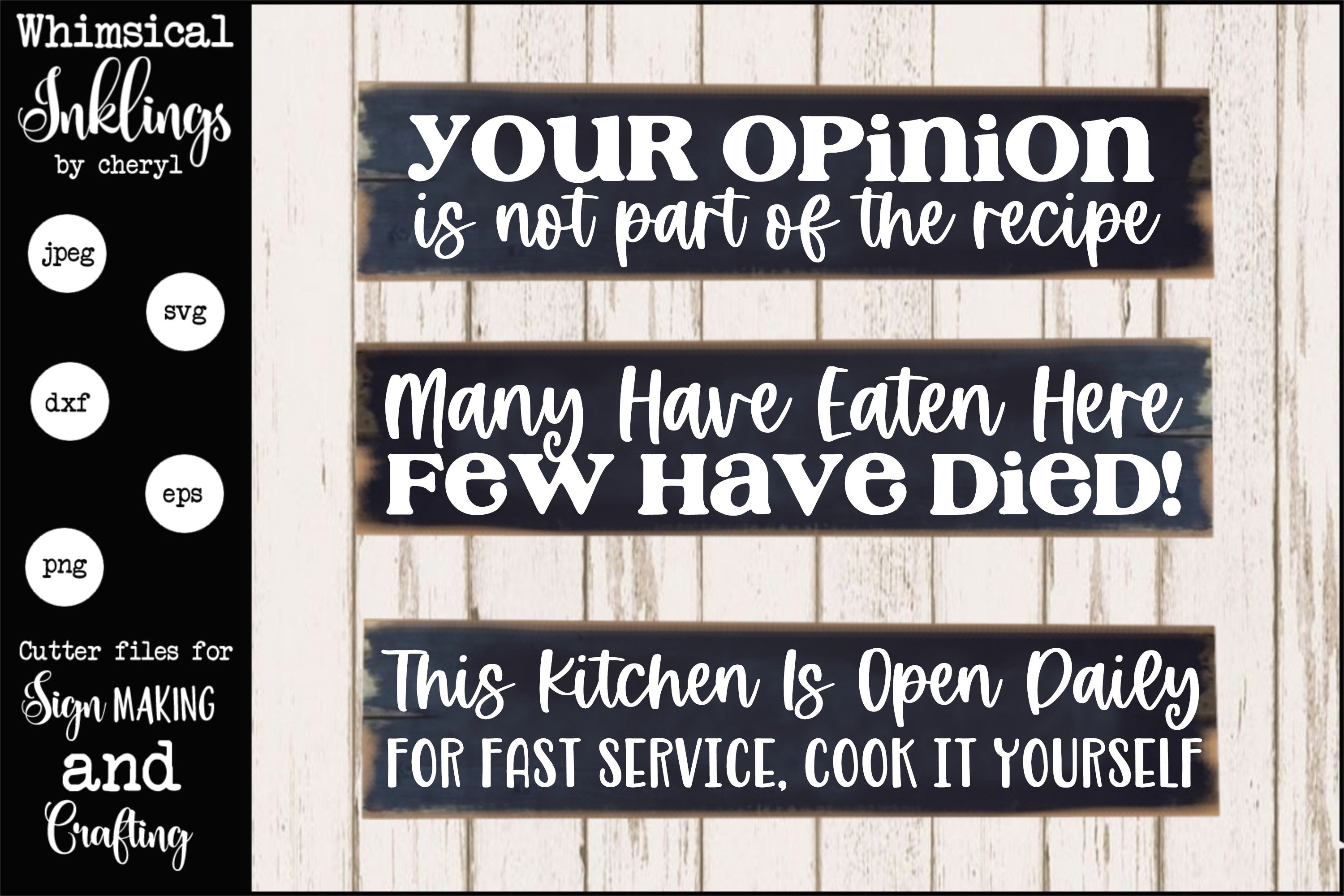Funny Kitchen SVG Sign Set| Kitchen SVG| Kitchen Sings – Whimsical Inklings