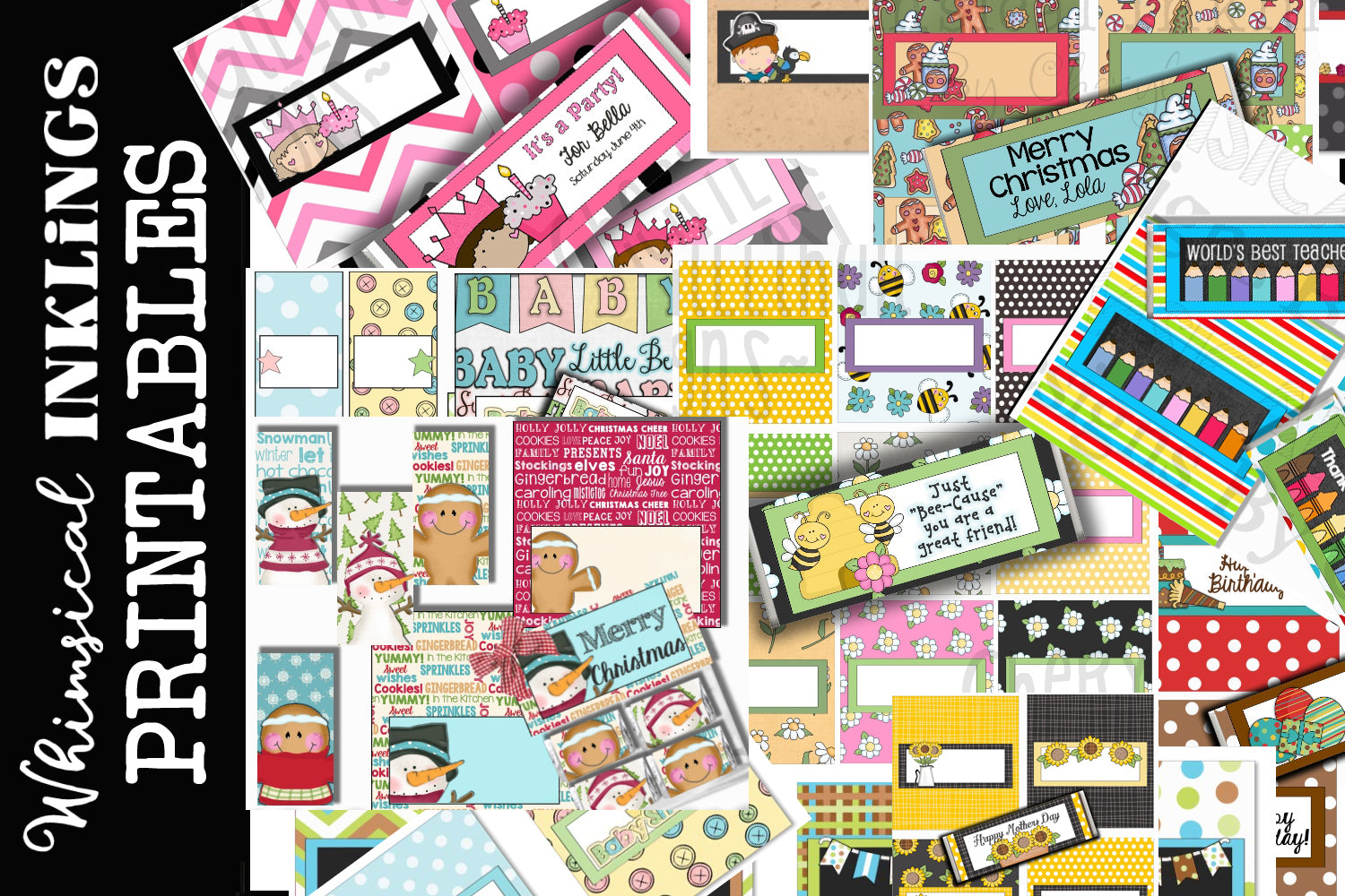Giant Candy Wrapper Printable Collection Cany Bar Printables