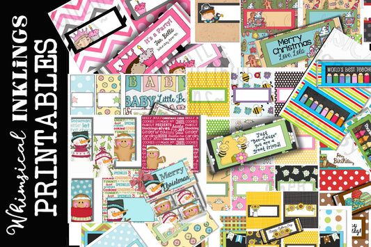Giant Candy Wrapper Printable Collection| Cany Bar Printables|