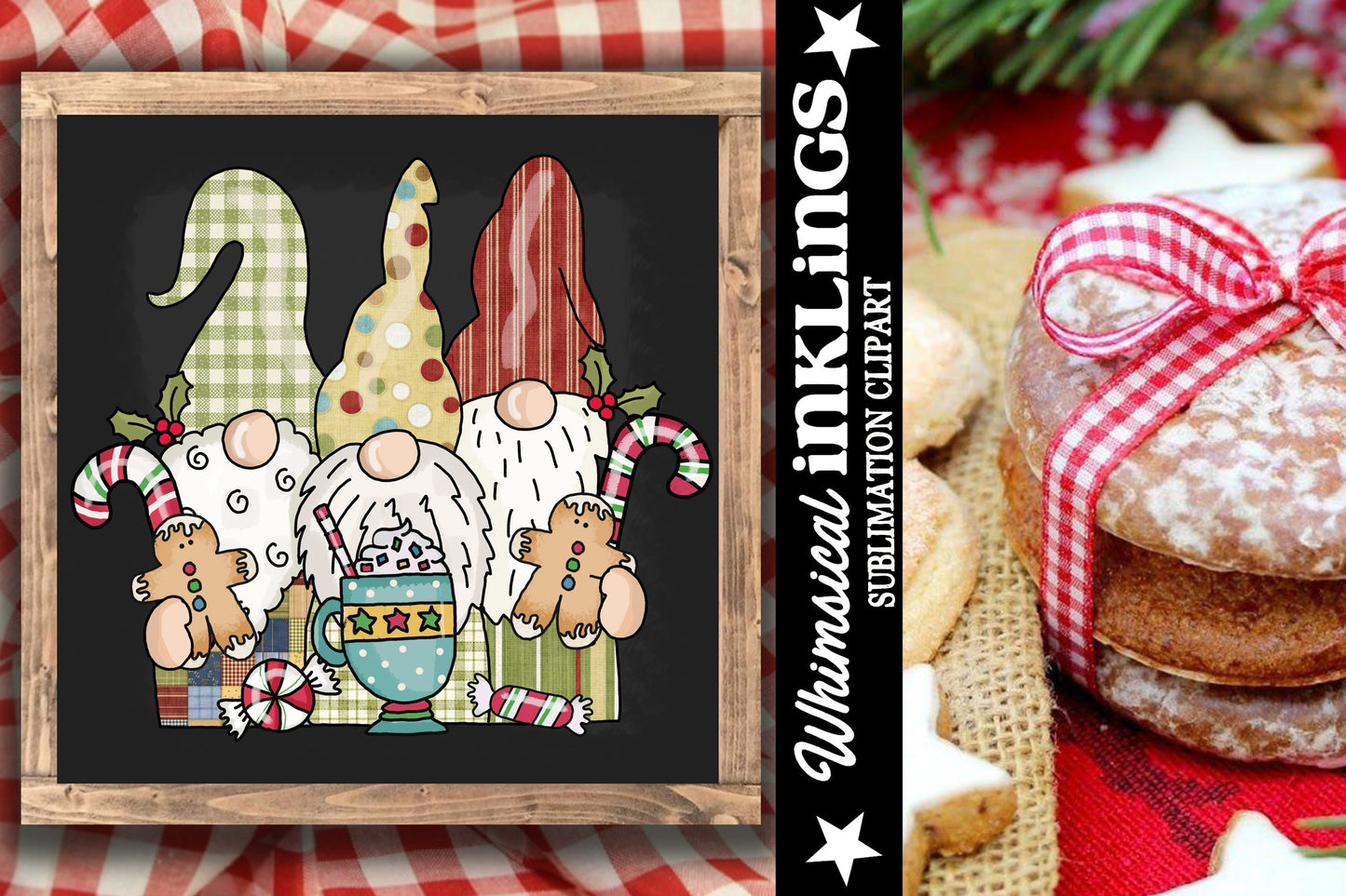Gnome Trio Sweet Christmas Treats| Christmas Sublimation