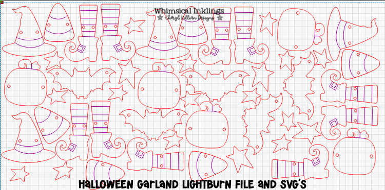 Halloween Garland Laser SVG| Lightburn File