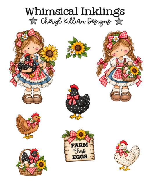 Hannahs Hens Sticker Sheet| Farm printable