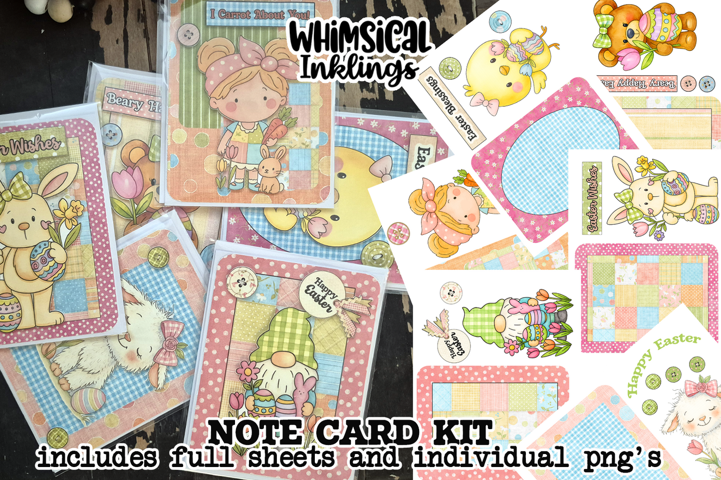 Happy Easter Mix and Match Note Card Set