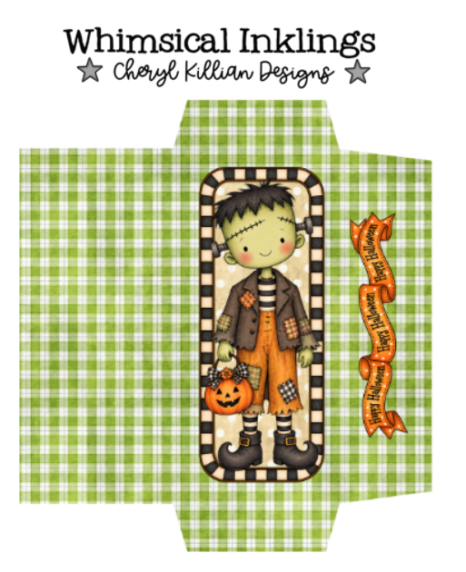 Happy Halloween frank Candy Bar Wrapper