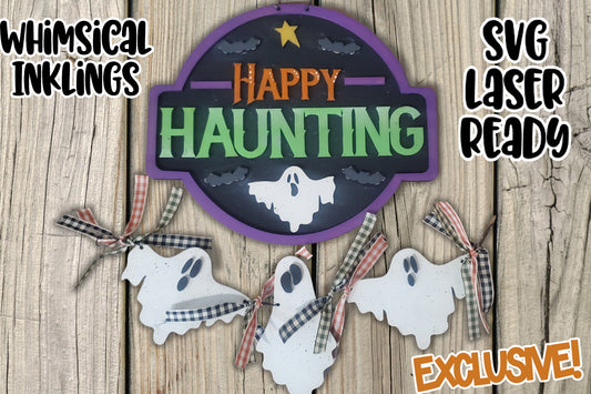 Happy  Haunting Halloween Laser SVG Set| Halloween Laser SVG| Exclusive
