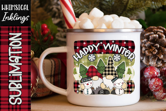 Happy Winter Gnomes Sublimation| Christmas Sublimation