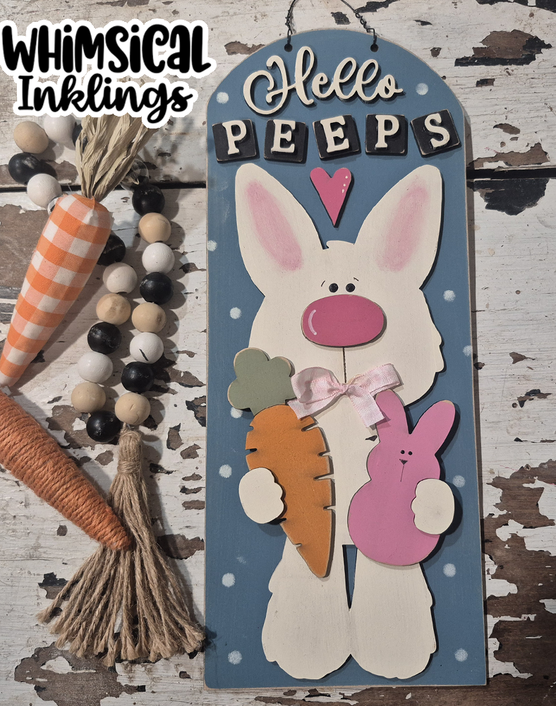 Hello Peeps Laser SVG| Easter SVG