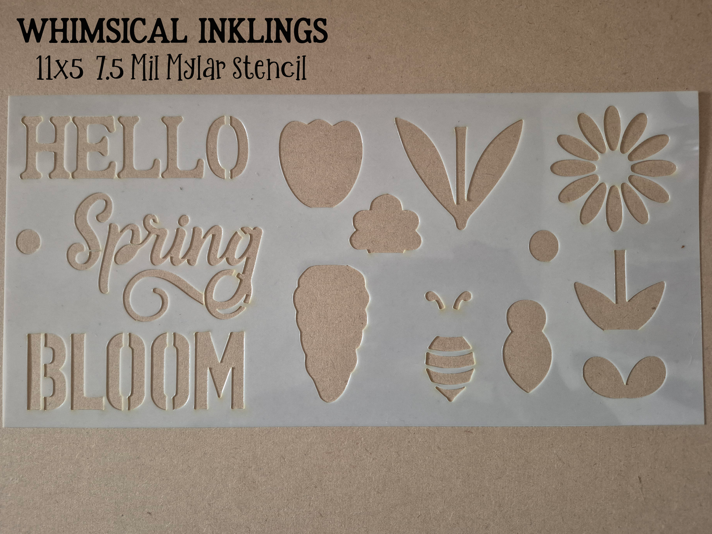 Hello Spring Stencil| Flower Stencil