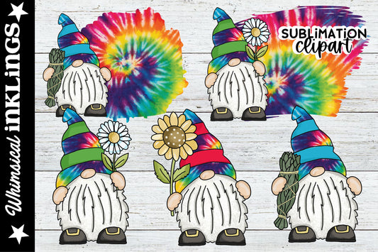 Hippie Gnomes Sublimation Clipart