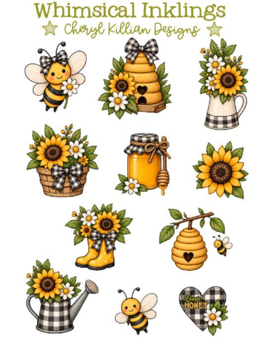 Honey Bee Sticker Pack| Fresh Honey Stickers