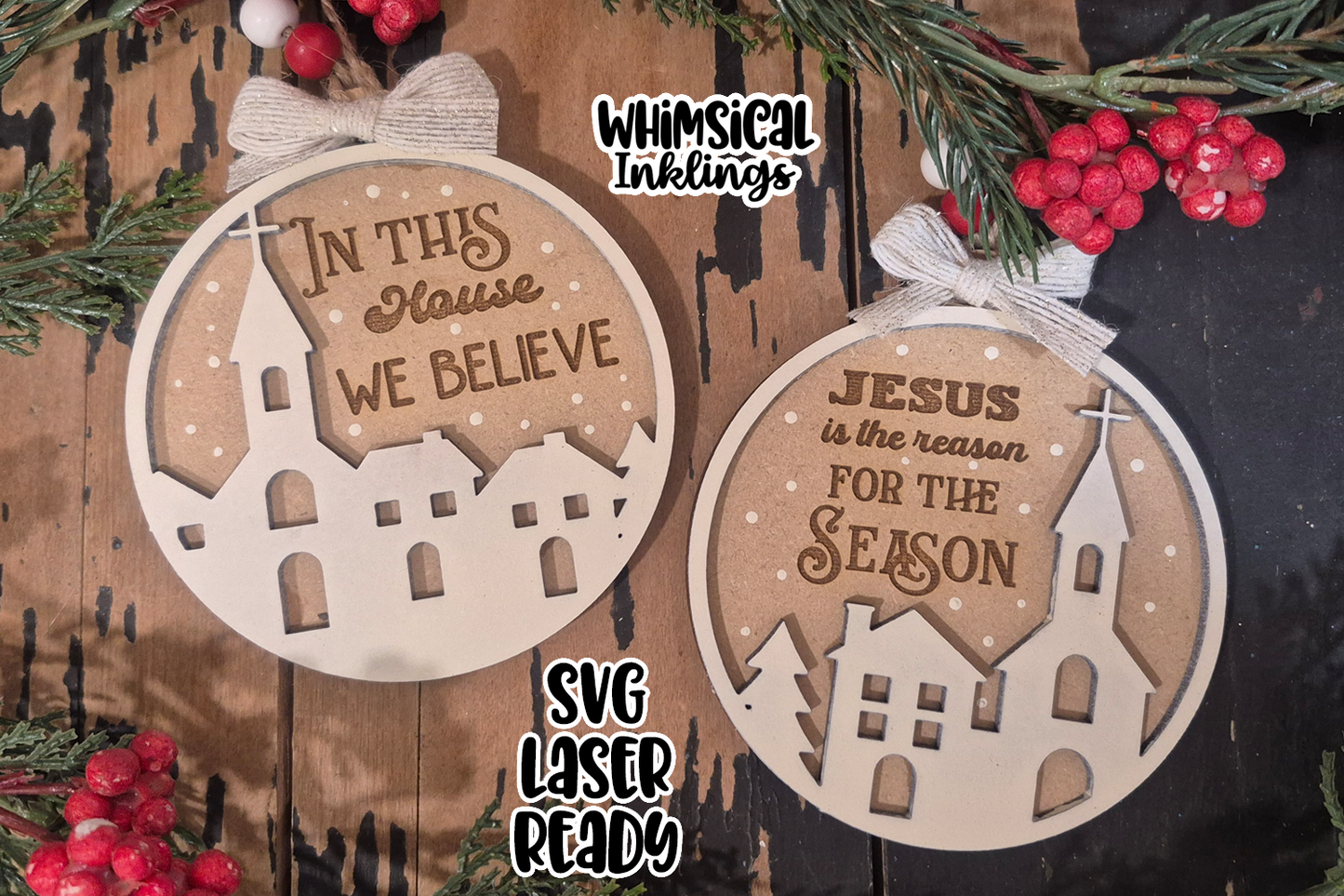 Jesus Is the Reason Ornaments Laser SVG