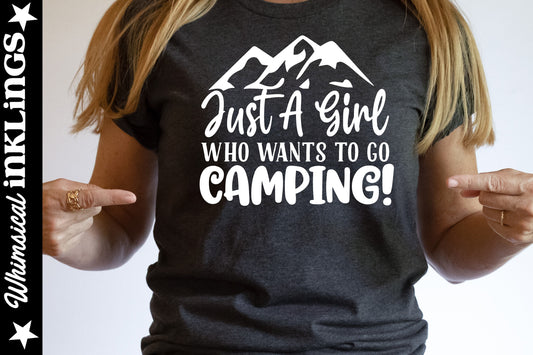 Just A Girl| Camping SVG