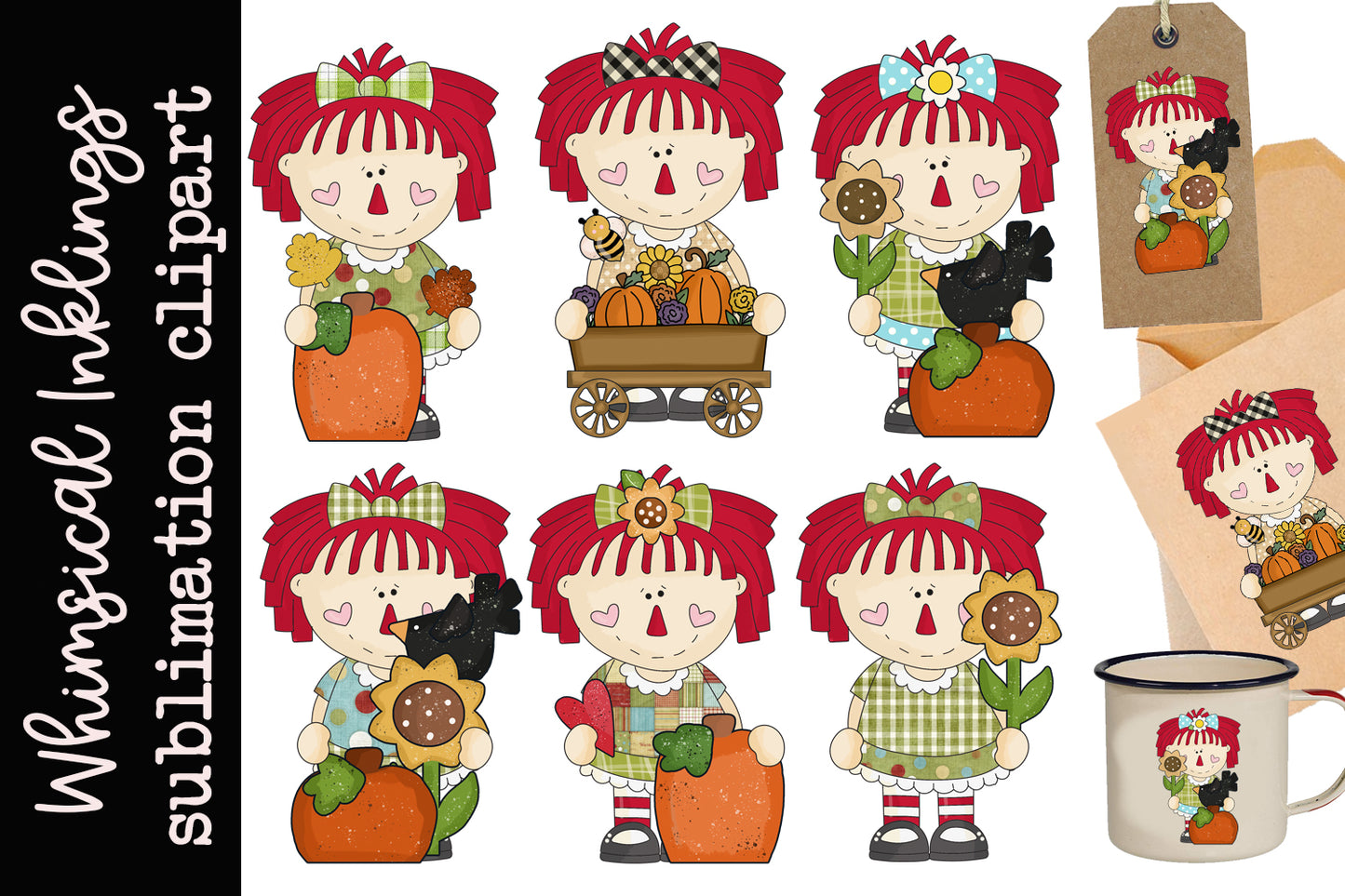 Little Autumn Annie Sublimation Clipart
