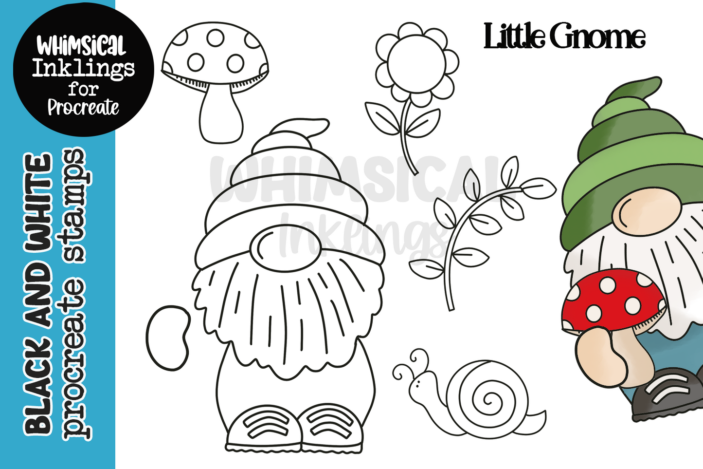 Little Gnome Procreate Stamps