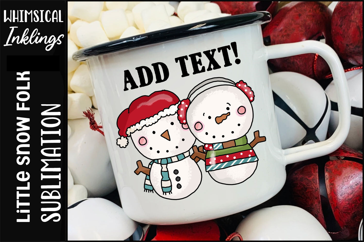 Little Snow Folk Sublimation Clipart| Winter Sublimation