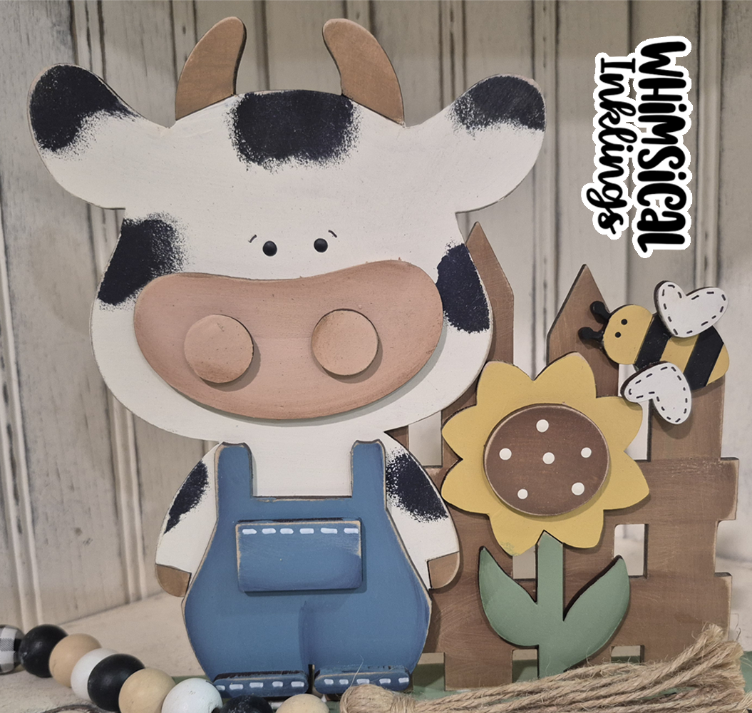 Little Sunflower Cow DIY Wood Kit