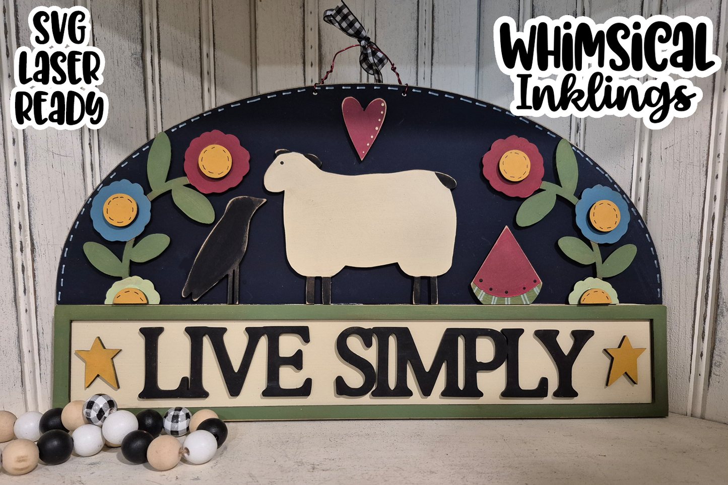 Live Simply Sign Laser SVG