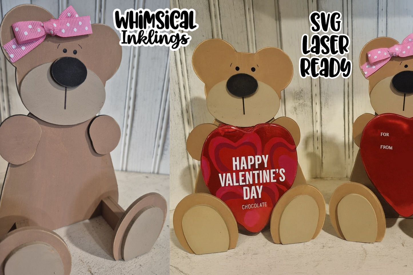 Love Bear Candy Holder Laser SVG| Valentines Day Laser SVG