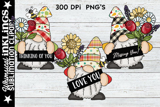 Love You Gnomes Sublimations| Love Sublimation