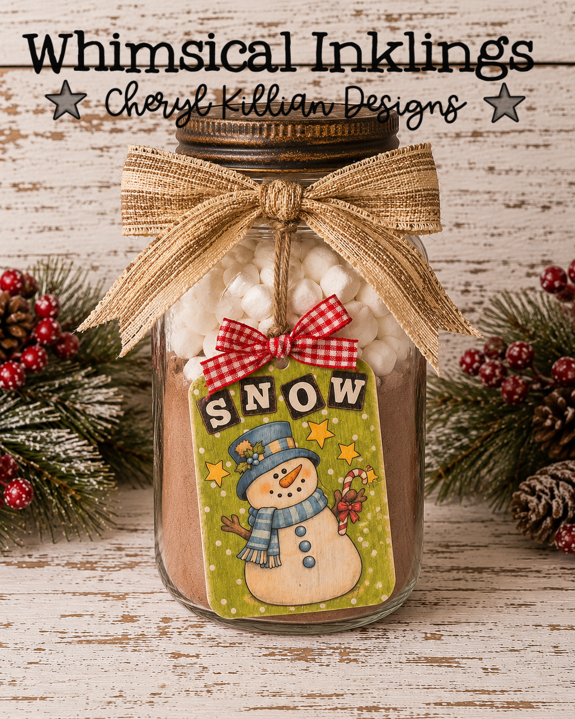 Merry Snowman Tags SVG and Modge Podge Printables| Laser SVG