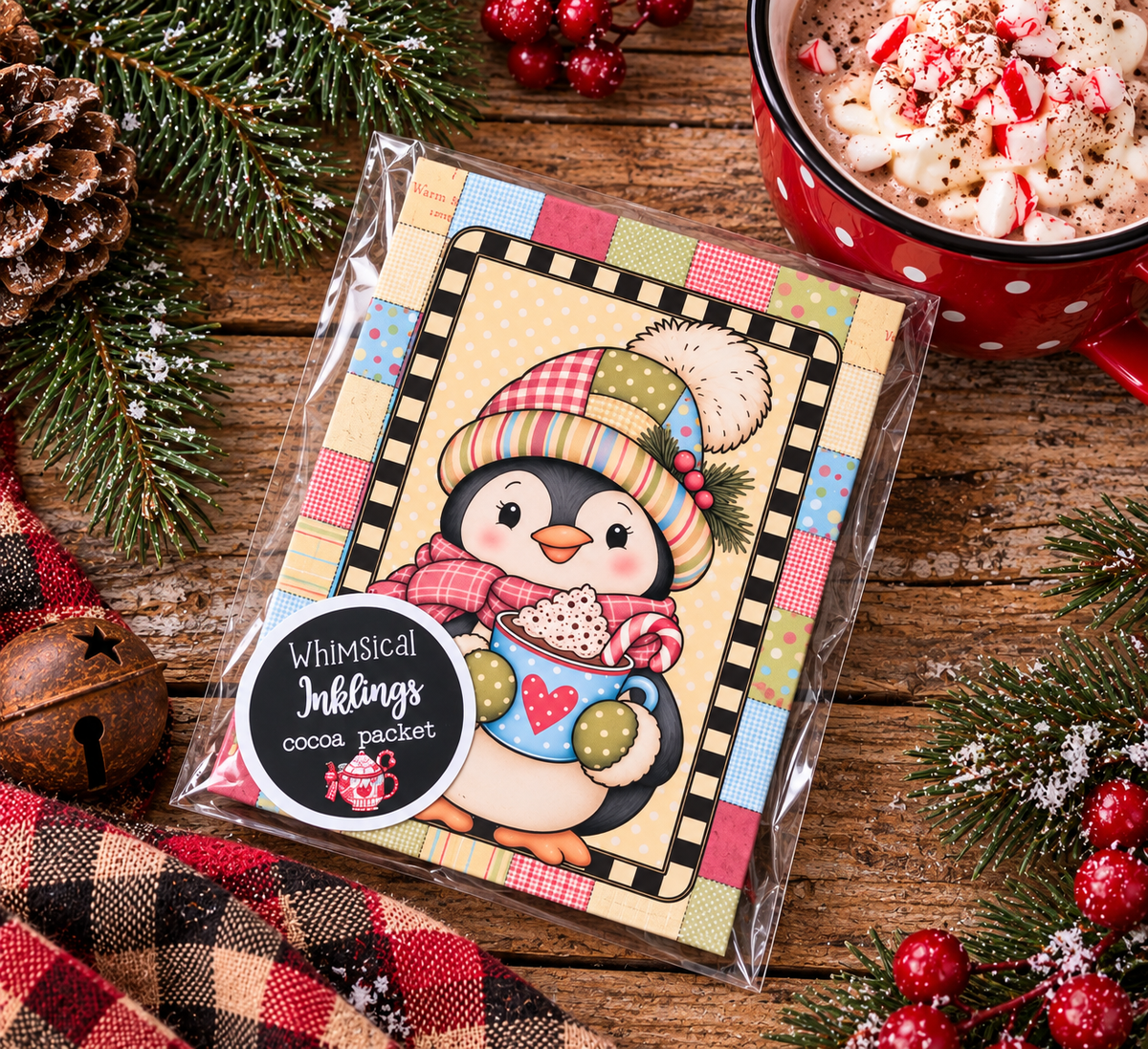 Merry Winter Penguin Cocoa packet