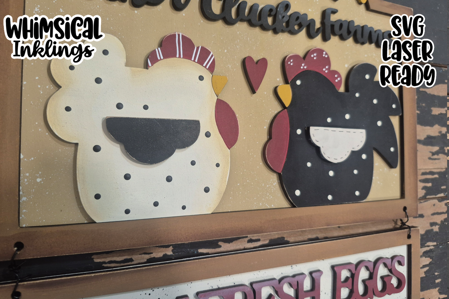 Mother Clucker Farms Laser Sign SVG