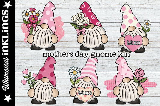 Mothers Day Gnome Kin Sublimation Clipart