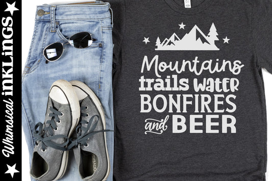 Mountains Collage SVG| Bonfire| Beer