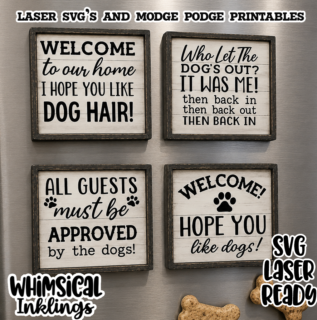 Must Love Dogs Magnets SVG and Modge Podge printables| Laser SVG