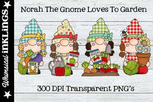 Norah The Gnome Loves to Garden Sublimation | Summer |
