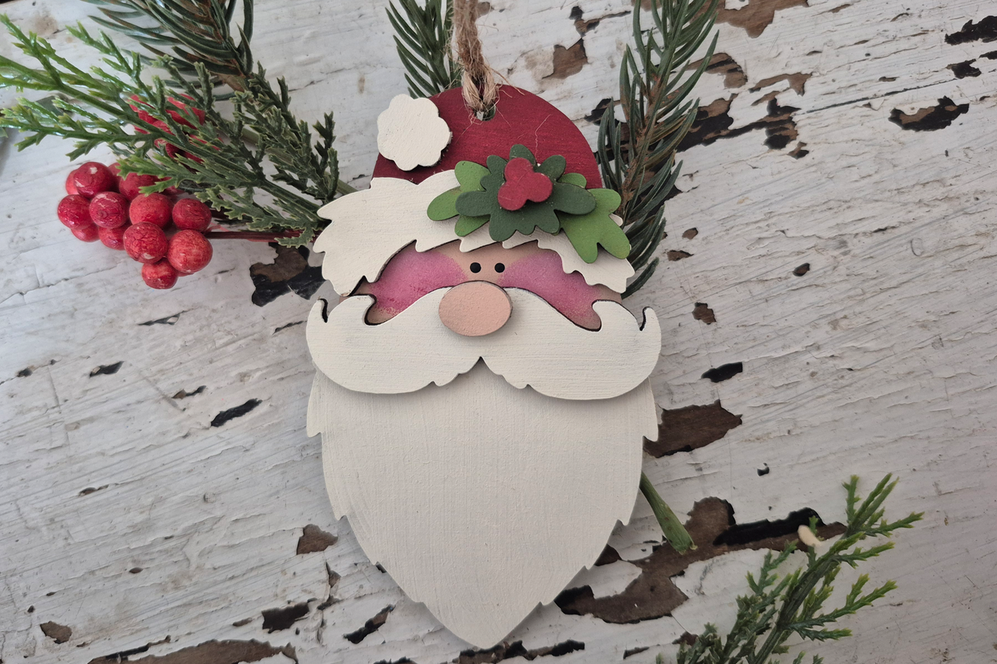 Old Saint Nick ornament DIY Wood Kit