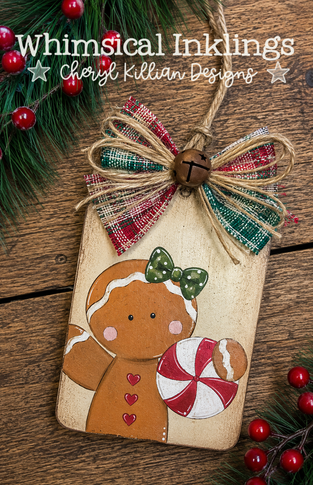 peppermint Gingerbread Tag Laser SVGH| Christmas Laser SVG
