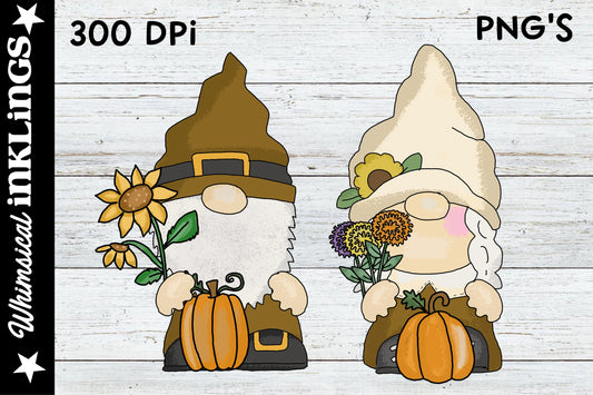 Pilgrim Gnomes Sublimation| Fall| Thanksgiving