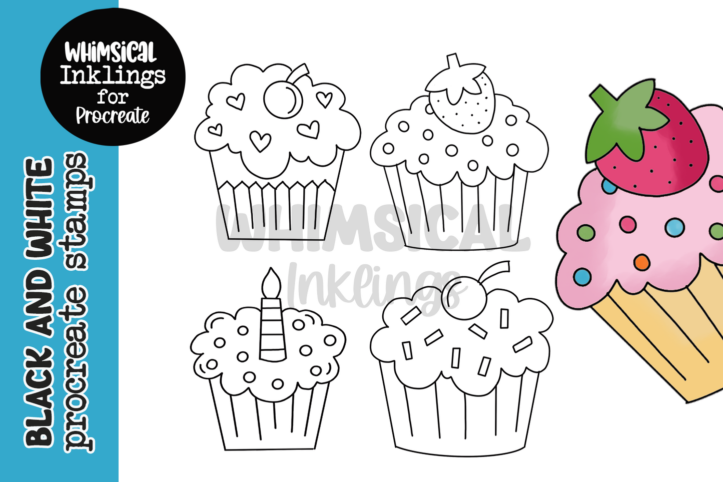 Pretty Cupcake Procreate Stamps