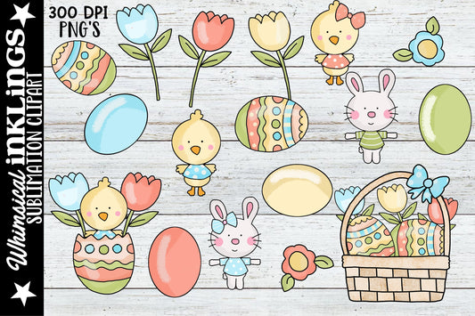 Pretty Easter Elements| Easter Sublimation
