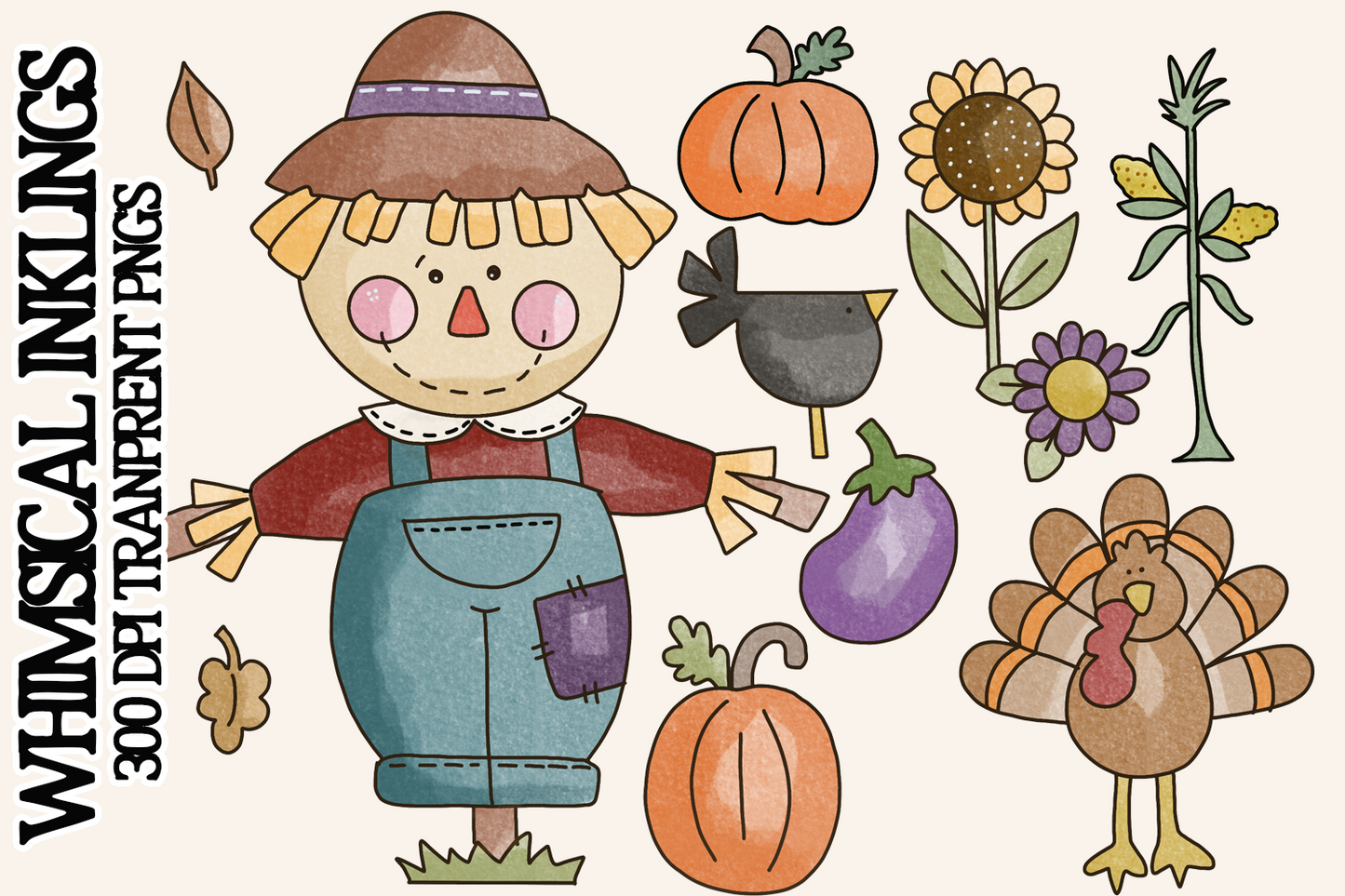 Pretty Fall Clipart Set