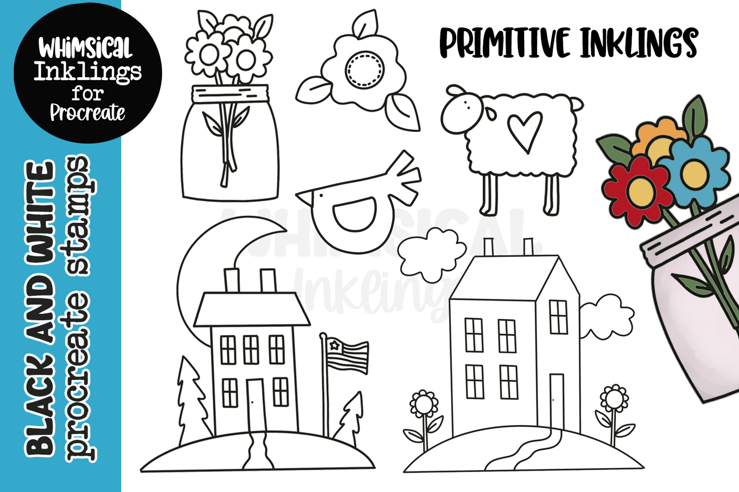 Primitive Inklings Procreate Stamps