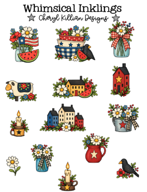 Prim Pickens Sticker Sheet| Printable Stickers