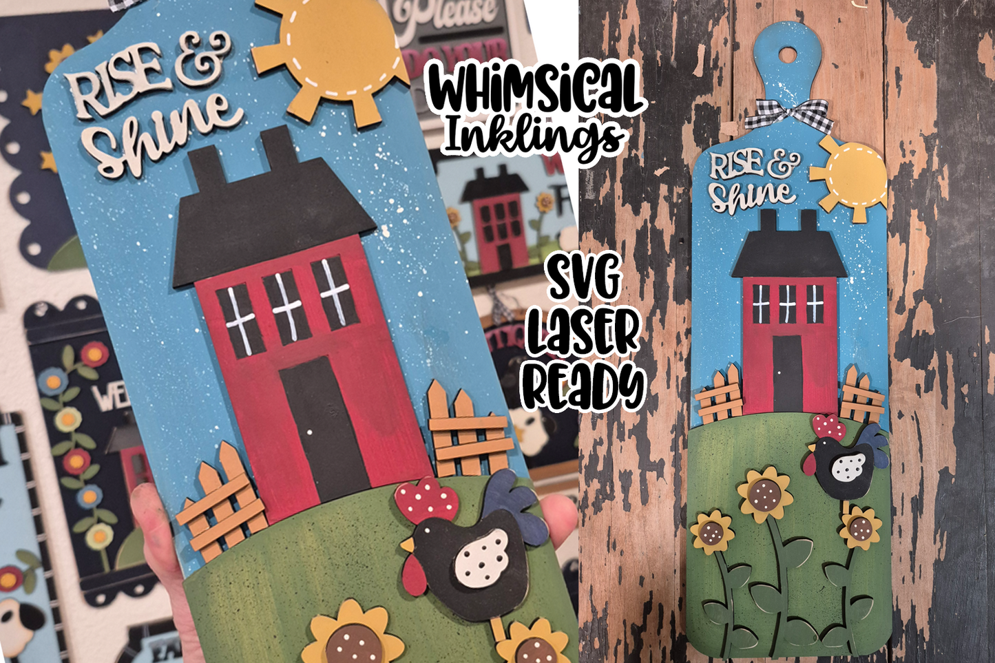 Rise and Shine Saltbox Laser SVG