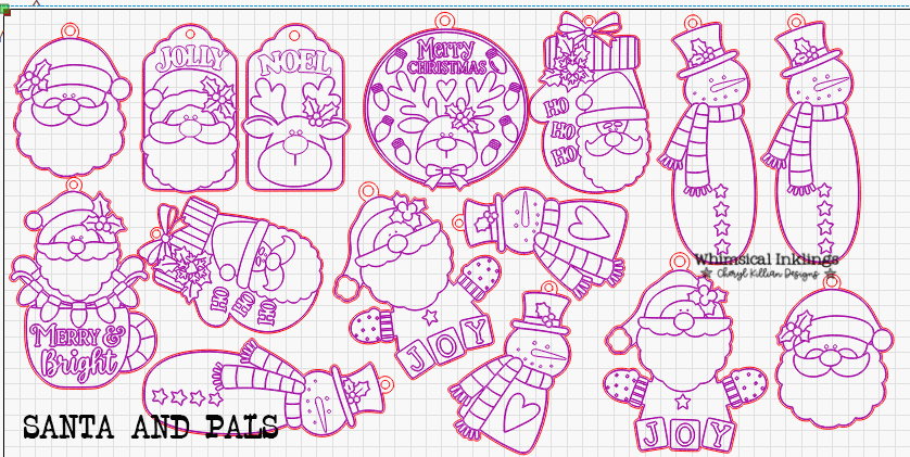 Santa and Pals DIY Ornament Set
