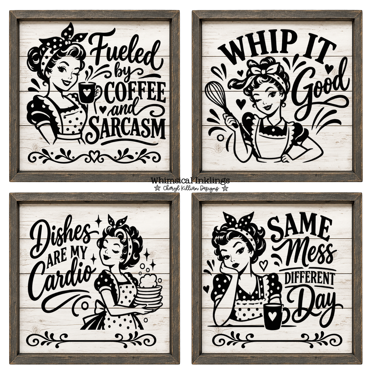 Sarcastic Housewife Magnet Sheet Printables and Laser SVG