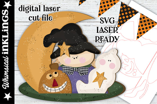 Silly Witch Halloween Laser SVG