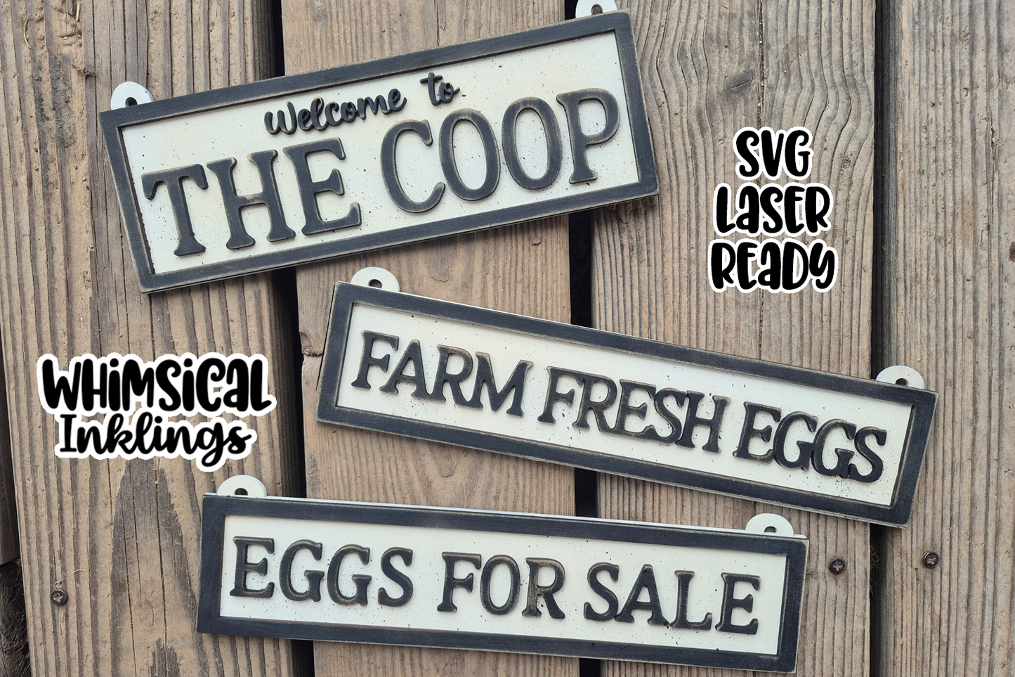 Simple Chicken Coop Signs Laser SVG's