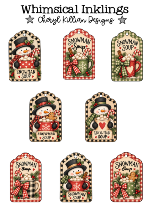 Snowman Soup Tags