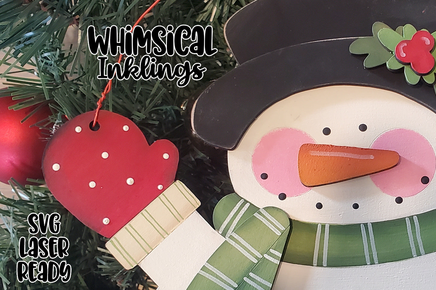 Snowman Welcome Sign Laser SVG