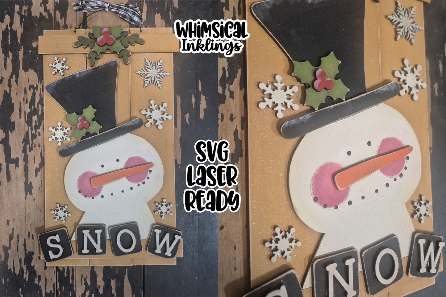 Snow Sign Laser SVG