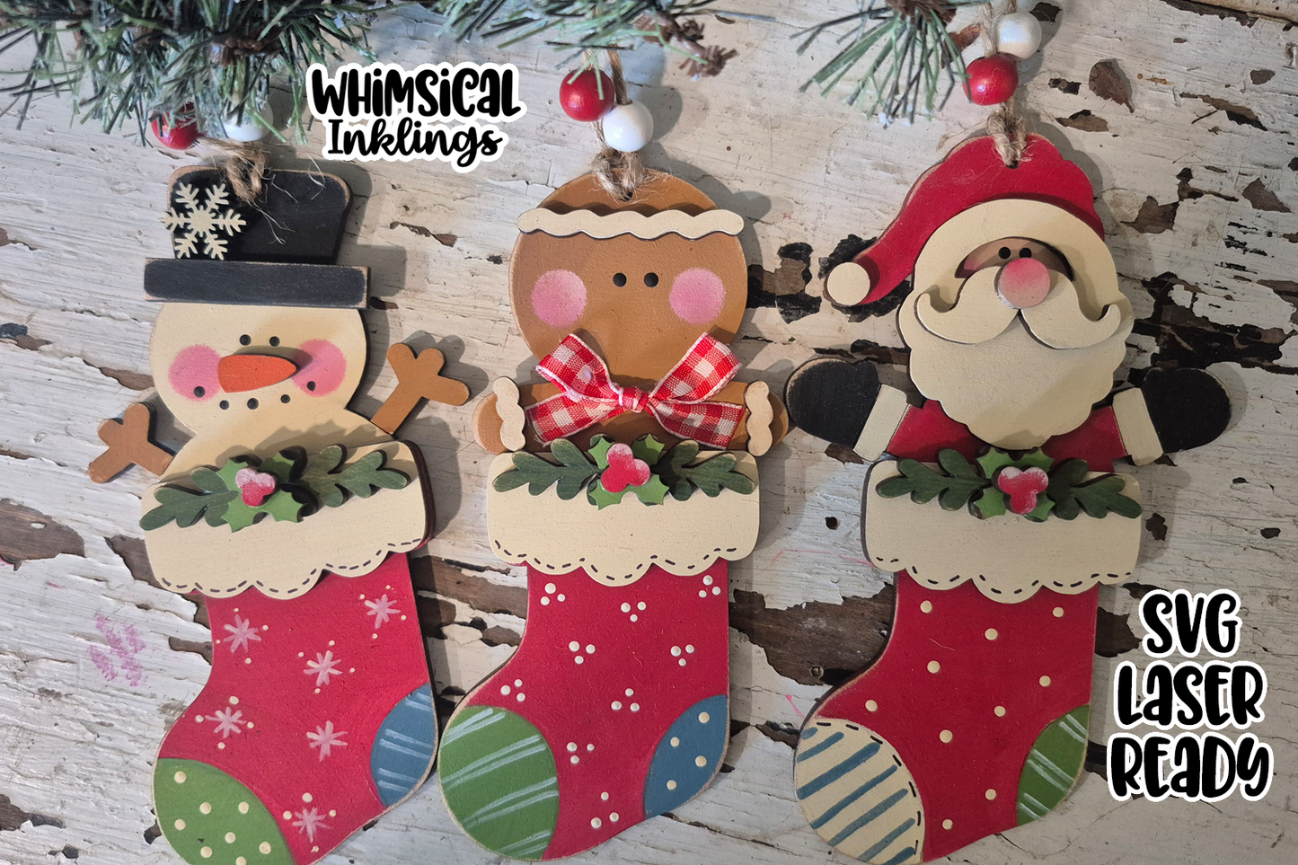 Stocking Buddy Ornaments Laser SVG