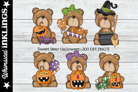 Sweet Bear's Halloween Sublimation Clipart